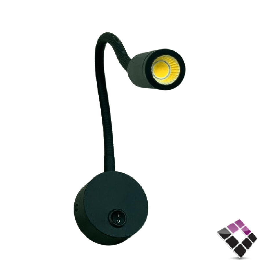 أبلك جدار لطش داخلي LED ديكور همر HUMMER موديل سوستة متحرك لون أسود 3W رقم WA-C55907/3W