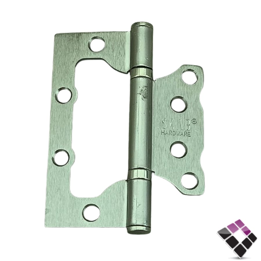 مفصلات باب خشب موديل فراشة سكاب SKAB صيني لون فضي 4 برغي سماكة 2.5MM مقاس 3"×4" رقم SN