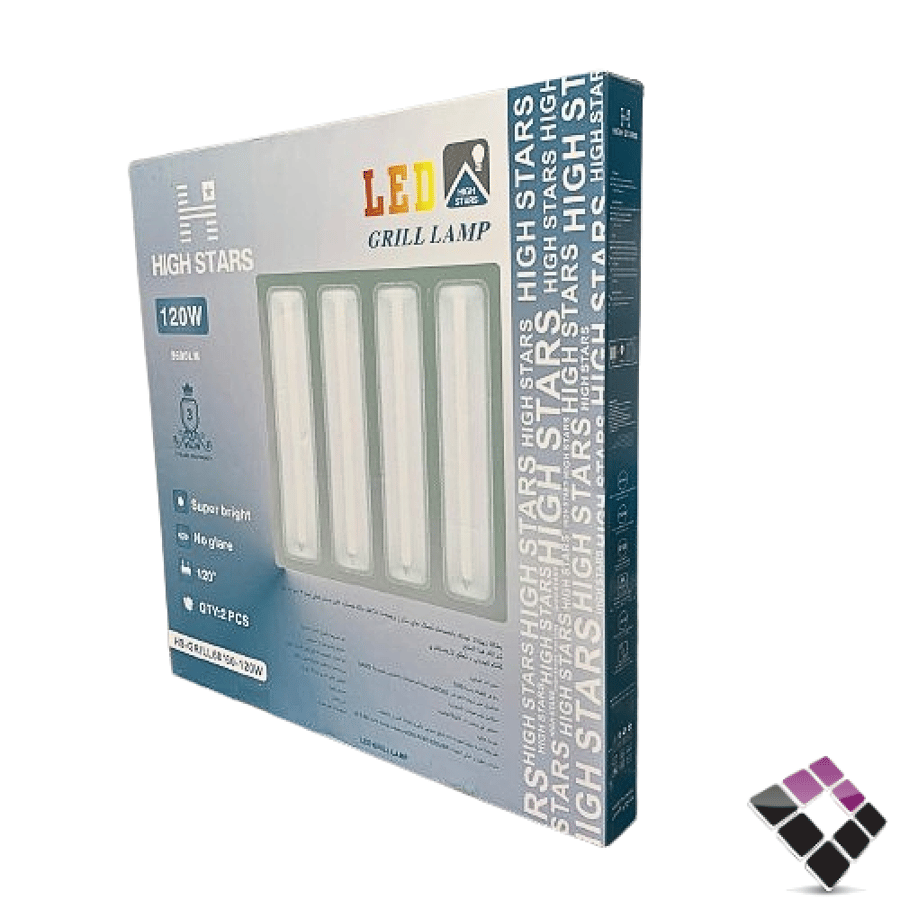 بلاطة نجف LED ديكور سقف مستعار بنل HIGH STARS صيني 4 شرائح 60×60 اضاءة ابيض 120W
