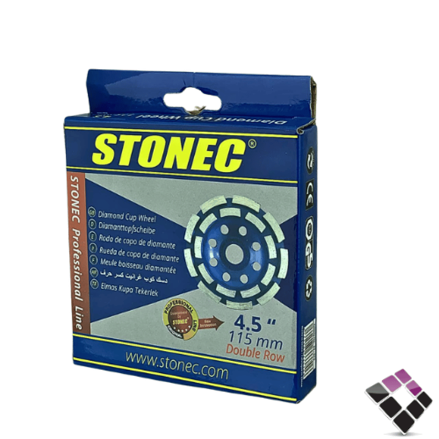 دسك صاروخ كوب قص رخام GRANITE جرانيت كسر حرف دبل STONEC ستونيك أزرق 4.5" رقم 070-33
