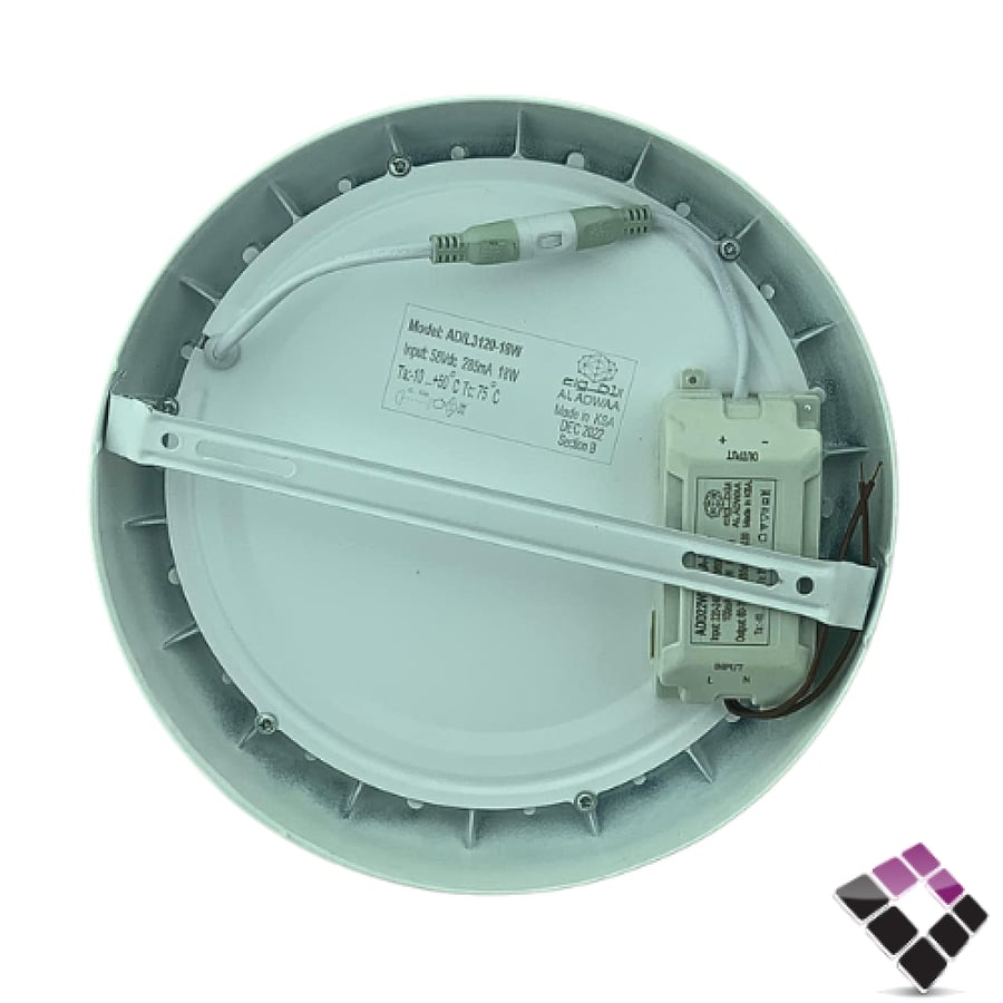 كشاف LED لطش خارجي SMD بنل AL ADWAA الأضواء سعودي جرم ابيض إضاءة ابيض 8"× 18W رقم AD/L3120