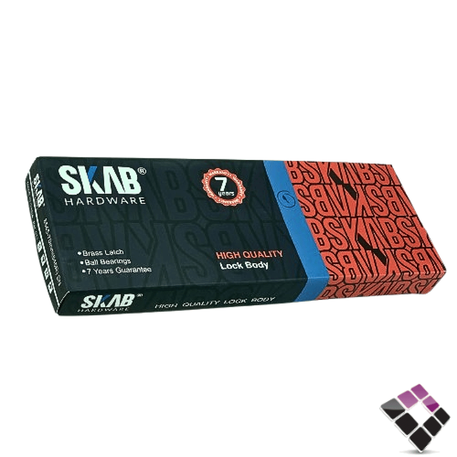 كالون باب خشب برمان سكاب SKAB صيني لون أسود مقاس 45 ملم مع قلب سلندر مقاس 70 ملم رقم 645R-M-BLACK