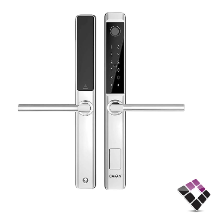 كالون باب ذكي IP65 خارجي CAVAN لون اسود BLACK موديل باب خشب رقم 8859