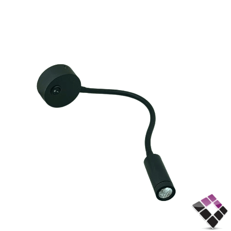 أبلك جدار لطش داخلي LED ديكور همر HUMMER موديل سوستة متحرك لون أسود 3W رقم WA-C55907/3W