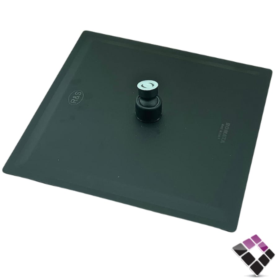 طاسة خلاط دش مطري إستيل ROMATA ايطالي لون أسود مقاس 10"× 25×25