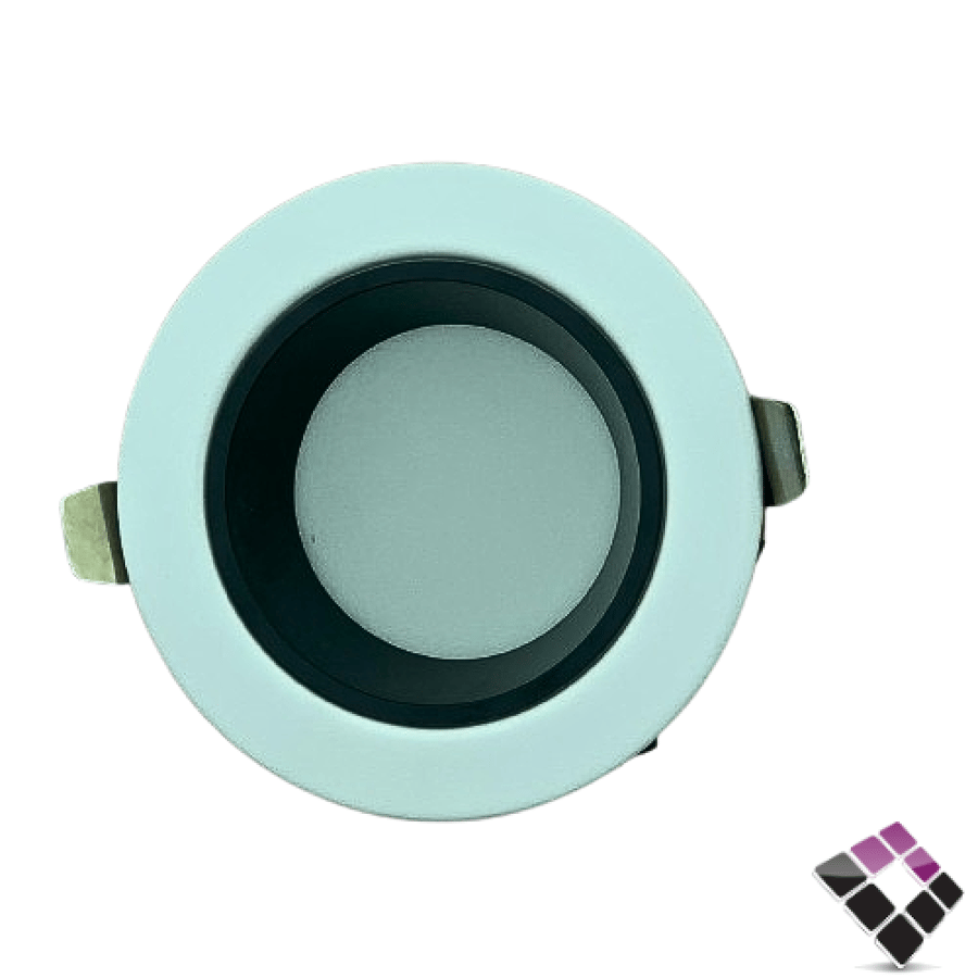 LED interior flashlight, anti-glare, TOPLR panel, frosted SMD, 7000K white light, external white, internal black, size 2"×8W