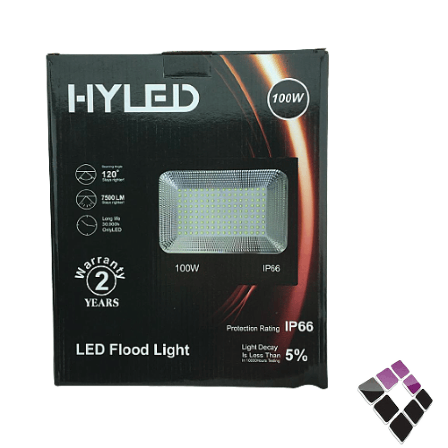 External LED flashlight Cops HYLED Chinese black mass lighting 6500K white SMD dots 100 W