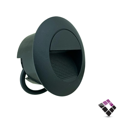 كشاف درج LED دائري دفن جرم أسود إضاءة 3000Kأصفر HUMMER همر 5W رقم 9571