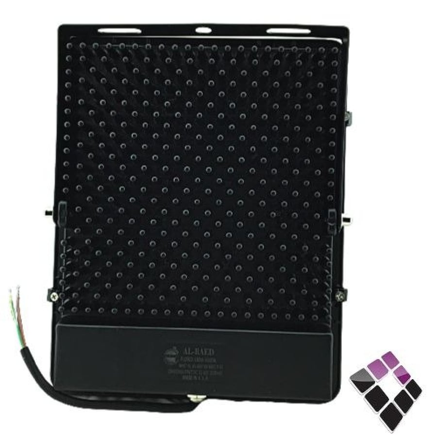 كشاف LED خارجي كوبس FLOOD الرائد العربي AL RAED سعودي اضاءة أبيض SMD نقاط SC902 واسع الإنتشار IP65 100 W