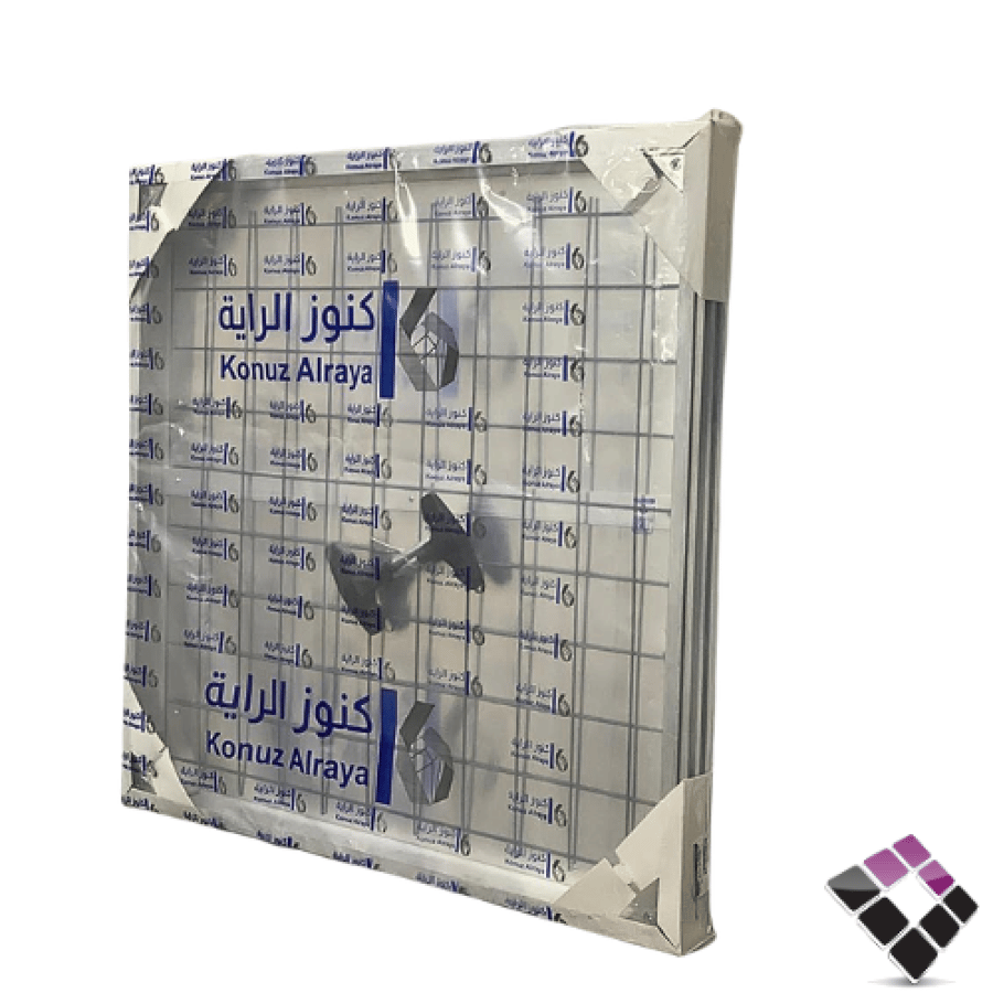 غطاء خزان المنيوم ثقيل بشبك فيبر أصفر خلية كنوز الراية عمق 7 سم 70×70