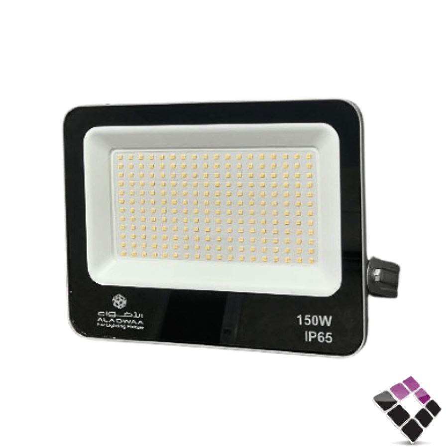 كشاف LED خارجي كوبس FLOOD الاضواء AL ADWAA سعودي اضاءة 4000K كريمي SMD نقاط 150W