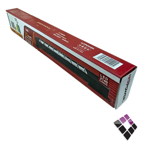 ترك لايت لينير LED مجرى متحرك NEW POWER جرم أسود إضاءة 3000K أصفر شفاف 20W×38CM رقم 103087