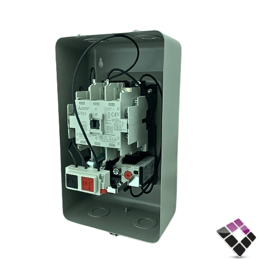 قاطع مع العلبة STARTER مستوبيشي MITSUBISHI ياباني حساس للغطاس MS-T65 KPPM 42 A / (34-50 ) 400V