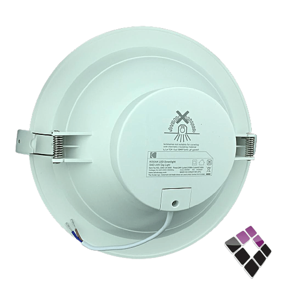 كشاف LED اسبوت داخلي إضاءة 65000Kأبيض 8"×20سم KODAK صيني شريحة SMD مثلج ترنس مدمج 24W رقم KDL-SMD-24-6500...رقم الصنف (23522836)