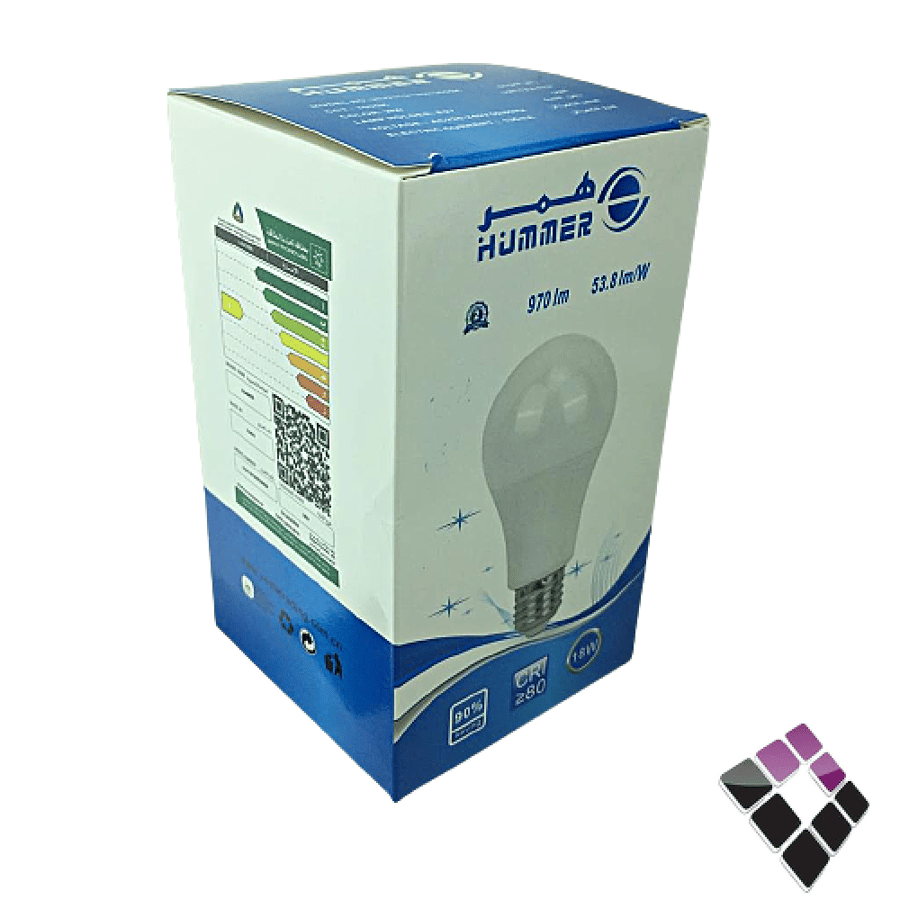 لمبة LED كروي همر HUMMER صيني إضاءة 6500K أبيض 18W رقم HU2115/18W/6500K.