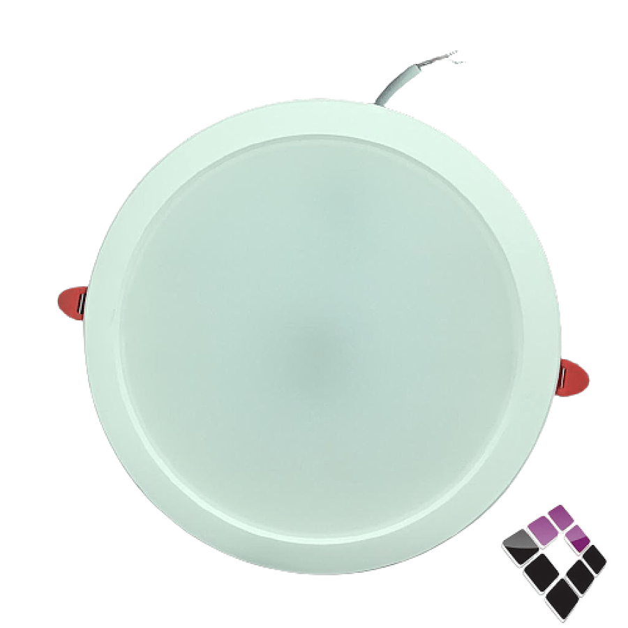 كشاف LED اسبوت داخلي إضاءة 4000K كريمي 8"×20سم KODAK صيني شريحة SMD مثلج ترنس مدمج اقتصادي 24W رقم EKDL-SMD-24-4000