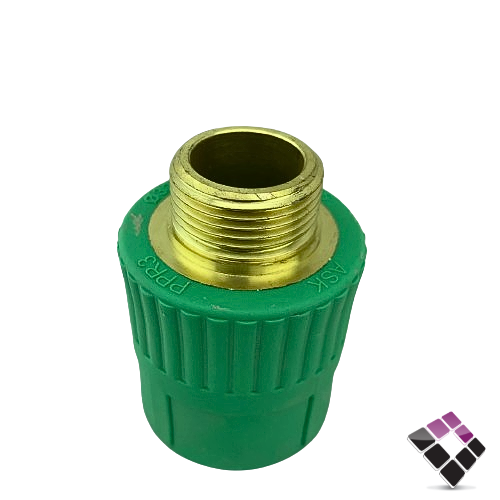 جلبة  ذكر سن خارجي نحاس عسك سعودي  اخضر 3/4×1"   ***  ASK