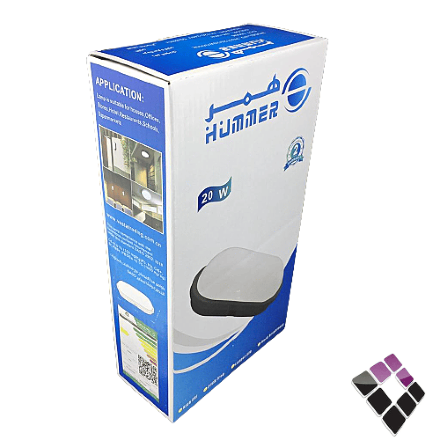 ابلك جداري بيضاوي لطش LED سادة كبير همر HUMMER صيني جرم أسود اضاءة أبيض 30W...رقم الصنف (256221)