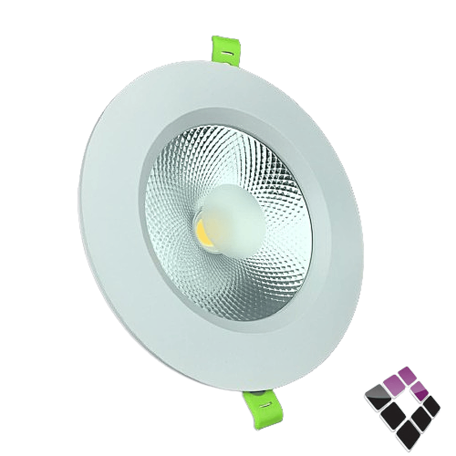 كشاف LED اسبوت داخلي عدسة COB ضاءة 4000K كريمي 5"×14سم LUZ صيني جرم أبيض 15W رقم NPV-DL15W-NW..
