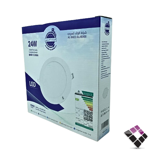 كشاف LED بنل داخلي 8"×20 سم AL RAED AL ARABI الرائد صيني إضاءة 6500K أبيض 24W