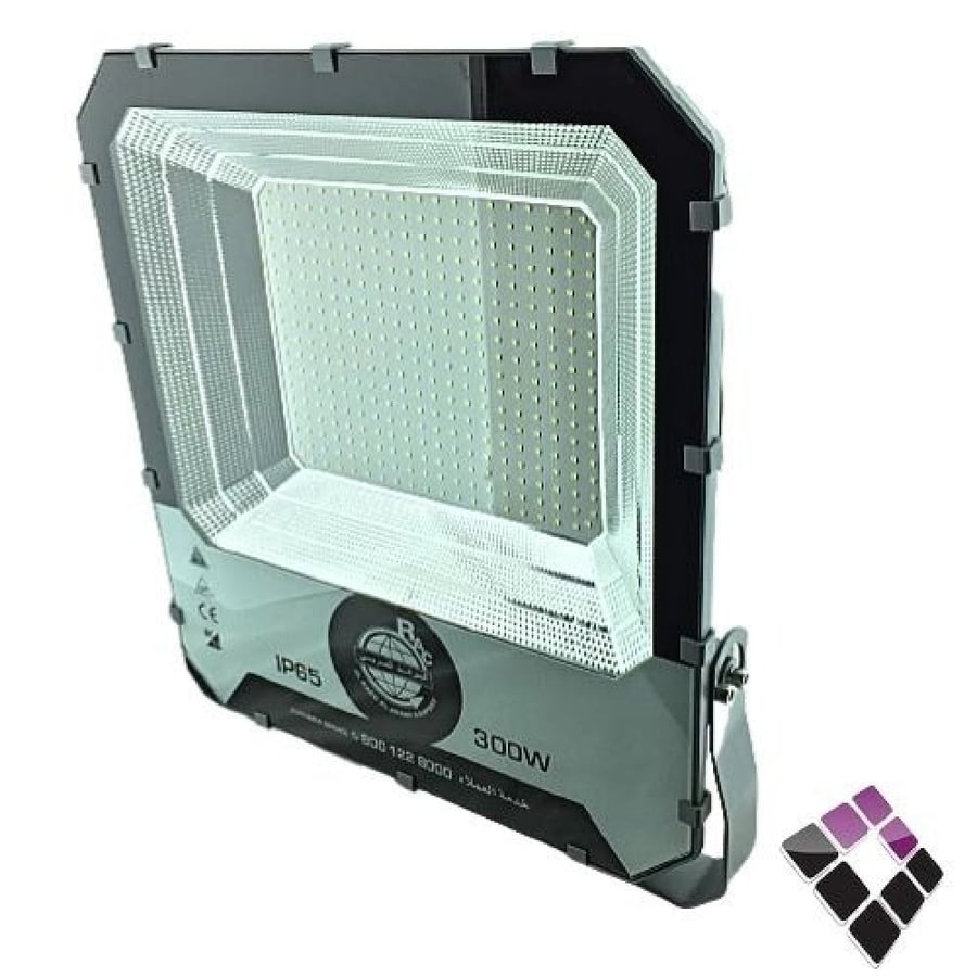 كشاف LED خارجي كوبس FLOOD الرائد العربي AL RAED سعودي اضاءه أبيض SMD نقاط 300W جديد رقم FL0902SD