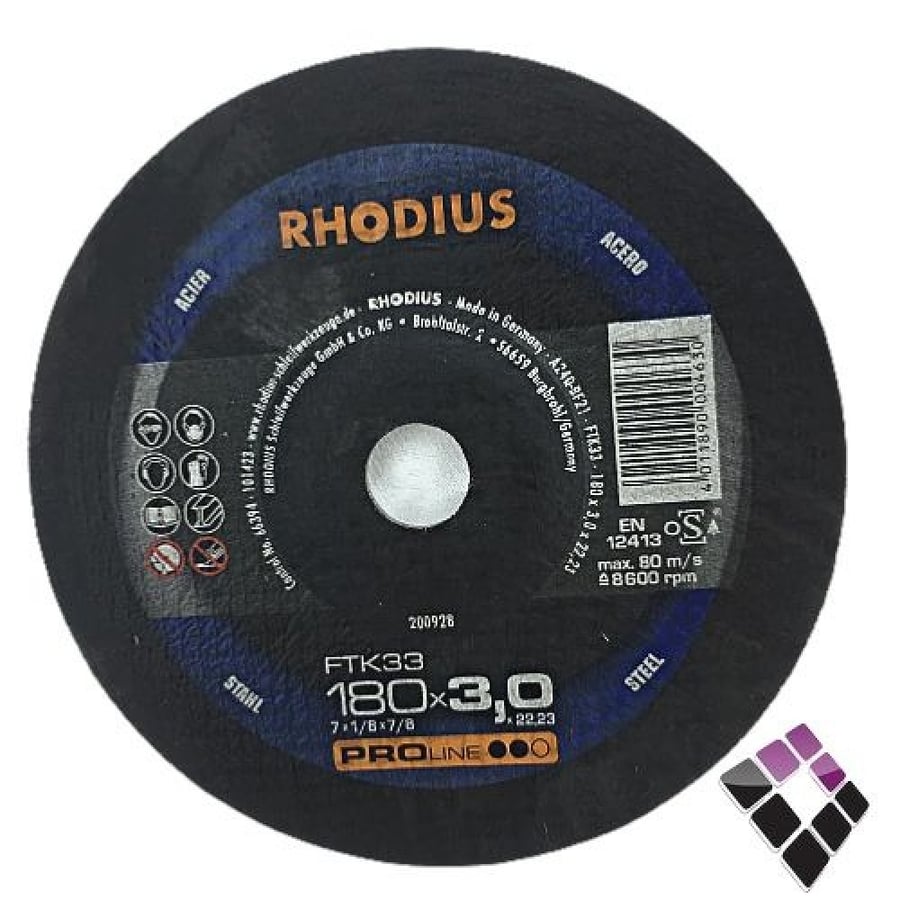 دسك صاروخ قص حديد RHODIUS الماني 7"