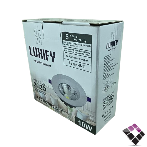 كشاف LED سبوت داخلي 4"× 12 سم LUXIFY صيني كوب عدسة COB إضاءة 6500K أبيض 10W