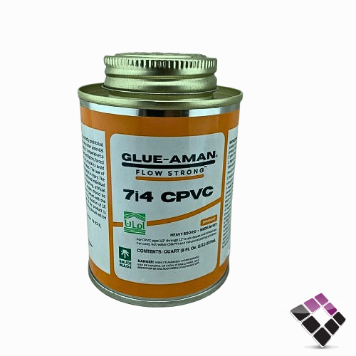 علبه غراء أمان سعودي CPVC 714 حار وزن 1/4 كيلو