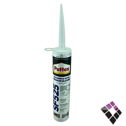معجون سلكون Pattex باتكس الماني صحي ضد الفطريات و الاصفرار لون أبيض SF 525 ***