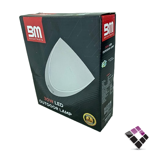 ابلك جداري LED لطش موديل U بي أم BM صيني جرم أبيض اضاءة 7000K أبيض من جهتين 30W رقم PG6888