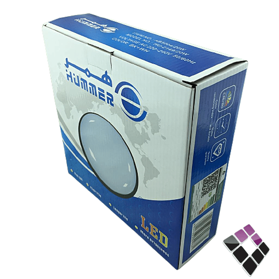 ابلك جداري دائري لطش LED سادة كبير همر HUMMER صيني جرم أسود اضاءة أبيض 20W رقم HU-2149...رقم الصنف (256224)