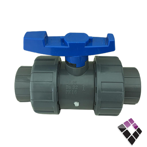 Gray plastic wall-mounted faucet, 80 pressure, cold, with 2 connectors, DURUCCI, German-made, 1 inch