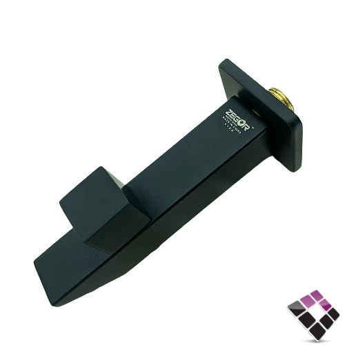 صباب ماء خلاط دفن مخفي 2 مخرج تحويلة برم ZEGOR صيني نحاس مطلي أسود مربع طول 14CM رقم WKC-066YB