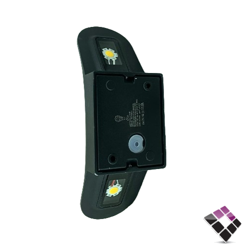 كشاف سور LED خارجي SYCO جرم المنيوم مقوس لون أسود وتر بروف أب داون إضاءة أصفر 6W رقم 10050