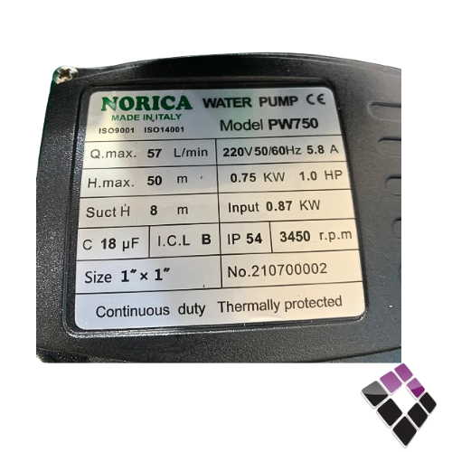 دنمو NORICA ايطالي موديل الشبح مدمج معه أتمتك ضغط 1 حصان