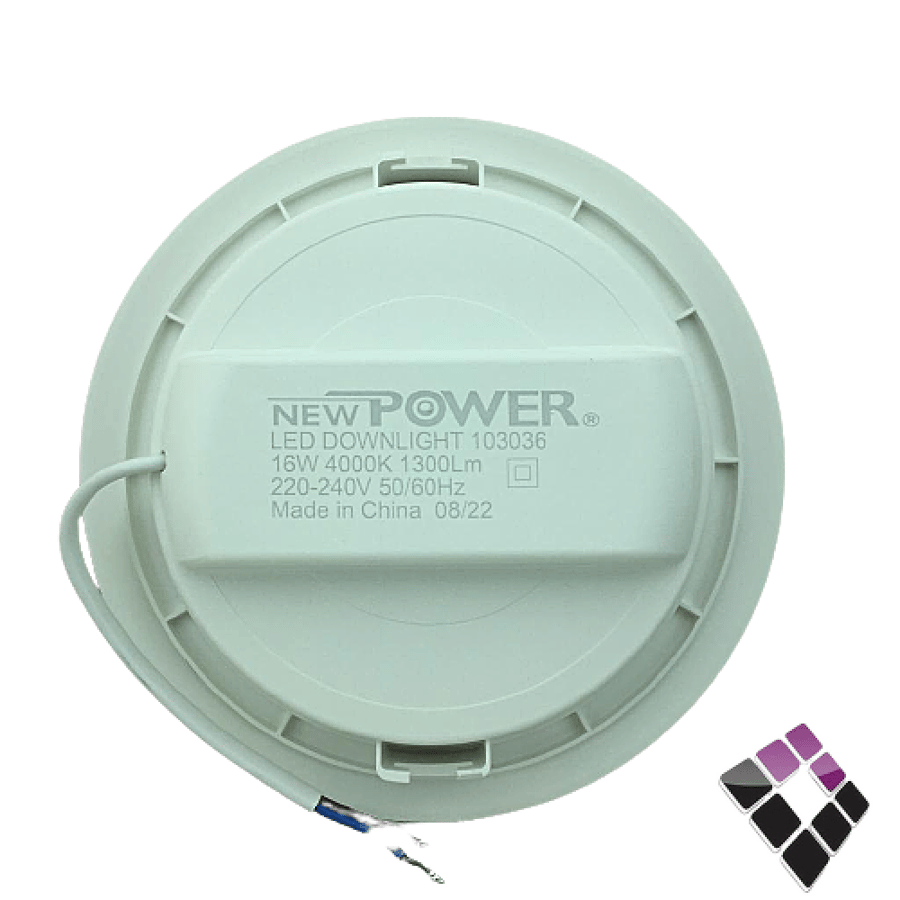 كشاف خارجي LED لطش عدسة SMD مثلج مدمج NEW POWER صيني إضاءة كريمي 4000K مقاس 6" 16W