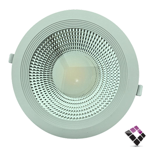 كشاف LED داخلي 8" 20 سم MONTANA صيني مدور جرم ابيض عدسة COB إضاءة 3000K أصفر 30W