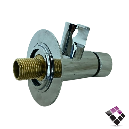محبس مع قاعدة حامل شطاف نحاس مطلي لون كروم ORISA صيني 1/2" رقم 70087