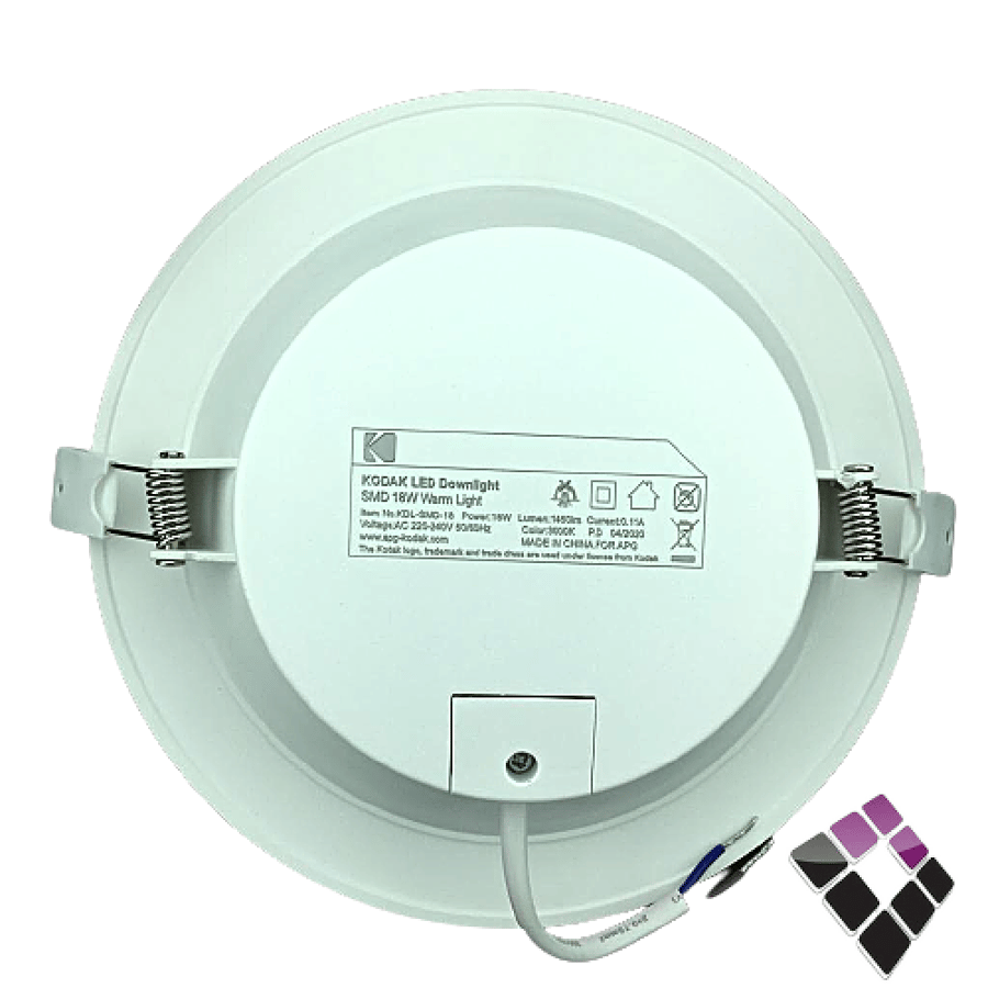 LED spotlight interior wide lighting 3000K yellow 5"×14cm KODAK Chinese SMD chip frosted integrated trans 18W model KDL-SMD-18-3000