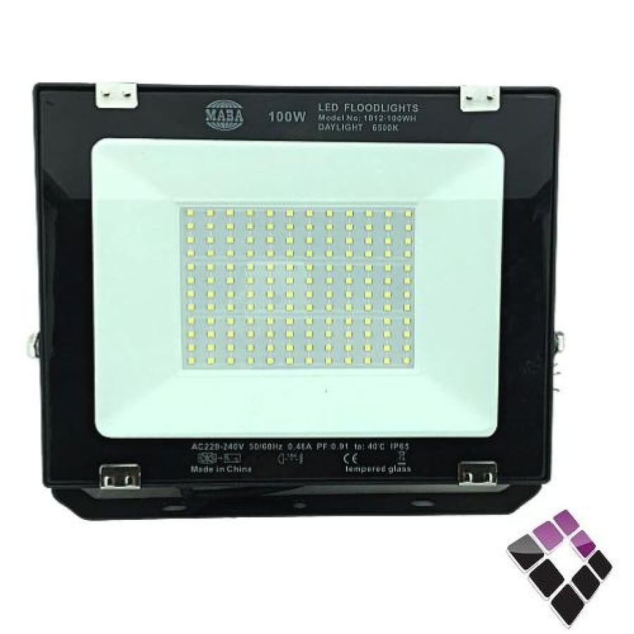 كشاف LED خارجي كوبس MABA صيني جرم أسود اضاءه 6500K أبيض SMD نقاط 100 W