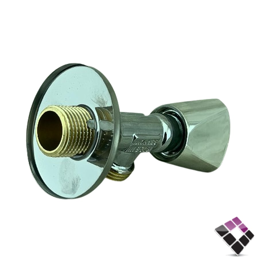 محبس زاوية طويل MAK الماني موديل قروهي سنة نحاس لون كروم مقاس 1/2"×1/2" رقم MK-540