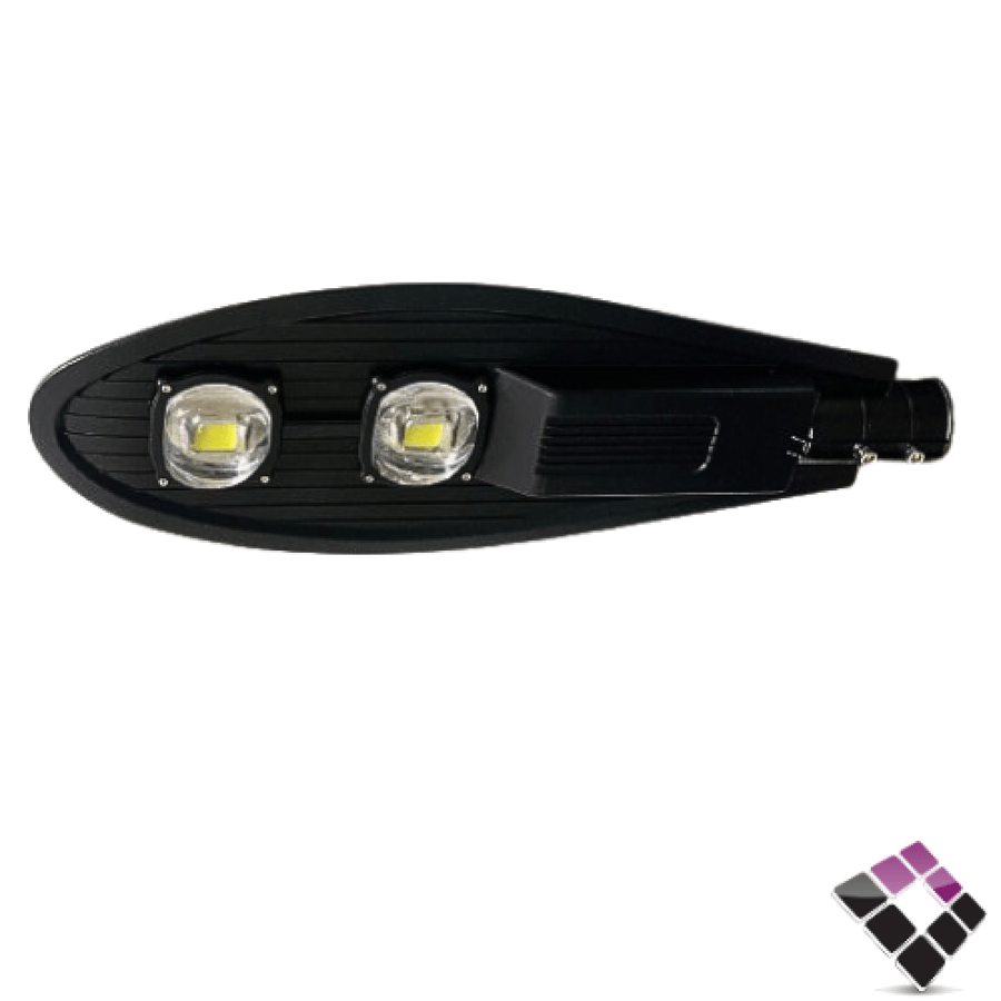 كشاف شارع LED خارجي COB عدسة Hi PLUS إضاءة 3000K أصفر مع خلية ضوئية 100W