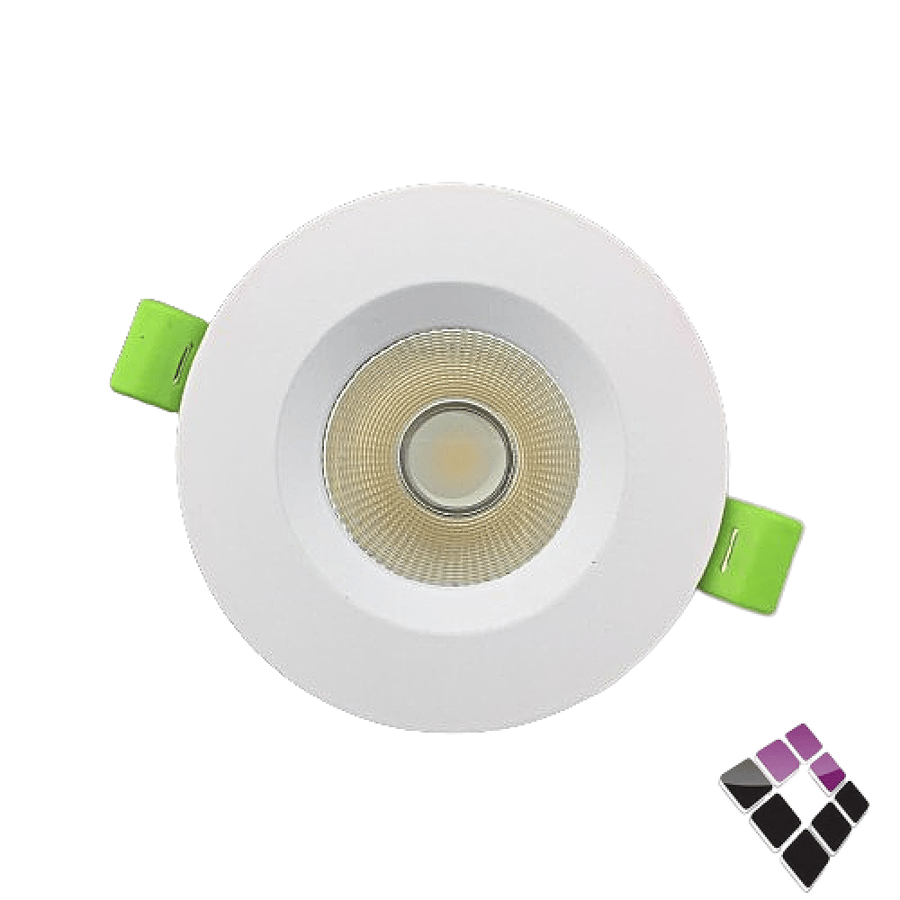 كشاف LED اسبوت داخلي عدسة COB ضاءة 6500K أبيض 2"×7سم LUZ صيني جرم أبيض ثابت 7W  رقم NPV-DL7W-WH
