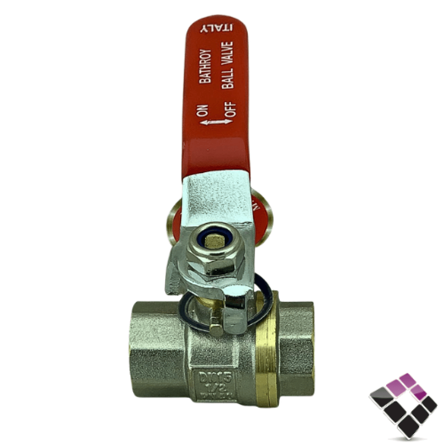 حنفية سن نحاس BATHROY ايطالى يد أحمر 1/2" رقم 2801162