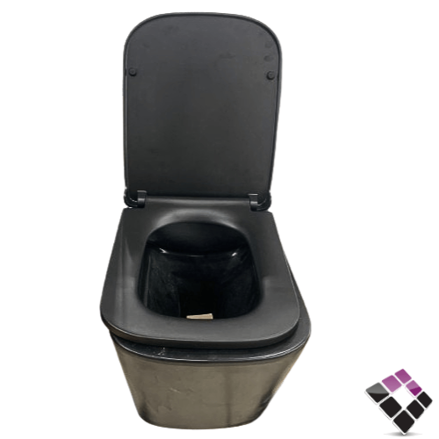 كرسى أفرنجى معلق Orient Standard صيني لون أسود مربع غطاء هيدروليك 18 سم رقم OS3220336-B