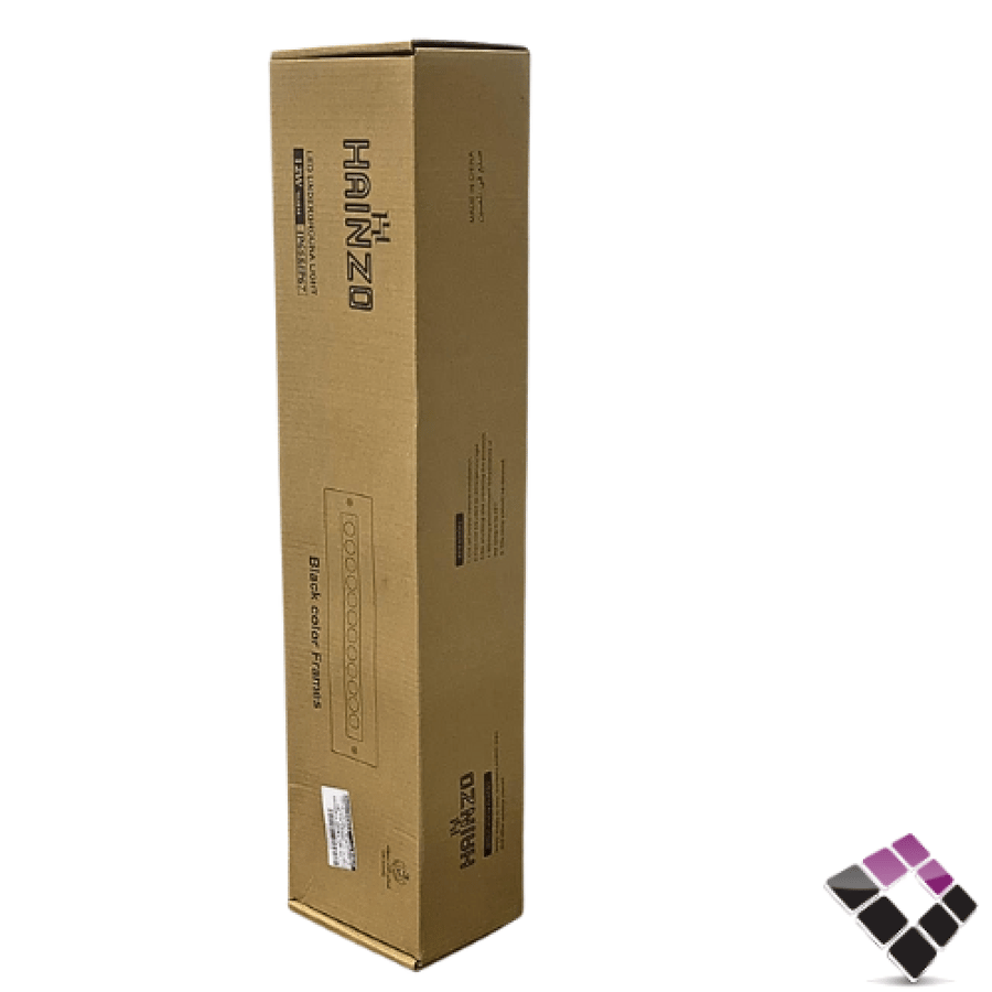 كشاف LED خارجي دفن أرضي معزول ضد الماء مستطيل لون أسود HAINZO عدسة عيون اضاءة أصفر 50CM × 12W رقم GH-2224