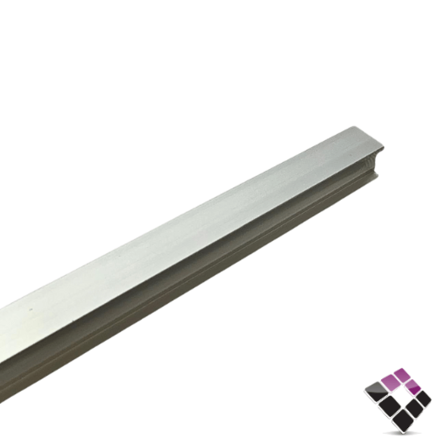 بروفايل استرب لي زينة المنيوم فضي مخفي غاطس جداري سقفي بشفة STRIP FIXTURE نيو باور NEW POWER مقاس 14.2mm×24.19mm طول 3M رقم 117003
