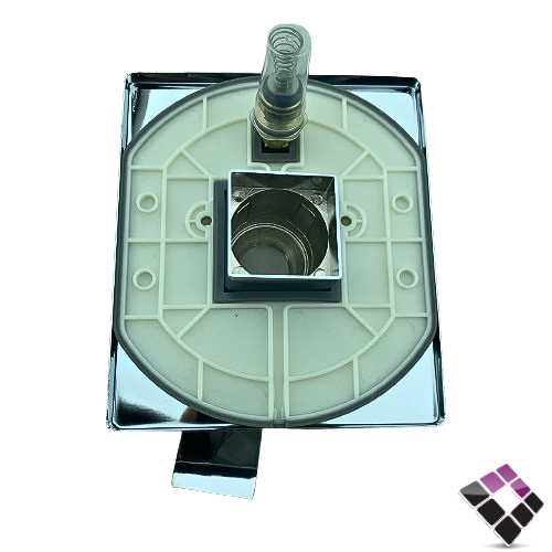 غطاء وجه + مسكة خلاط مخفي IGLOW صيني 2 خط مخرجين للماء لون كروم موديل مربع رقم GH-S01CR