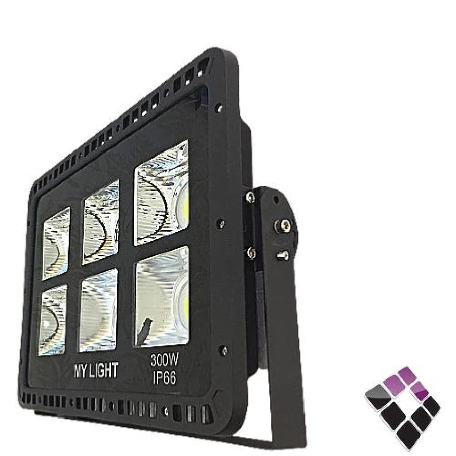 كشاف ليد خارجيMY LIGHT اسود 6 عدسات COB ملون بريموت 300 وات