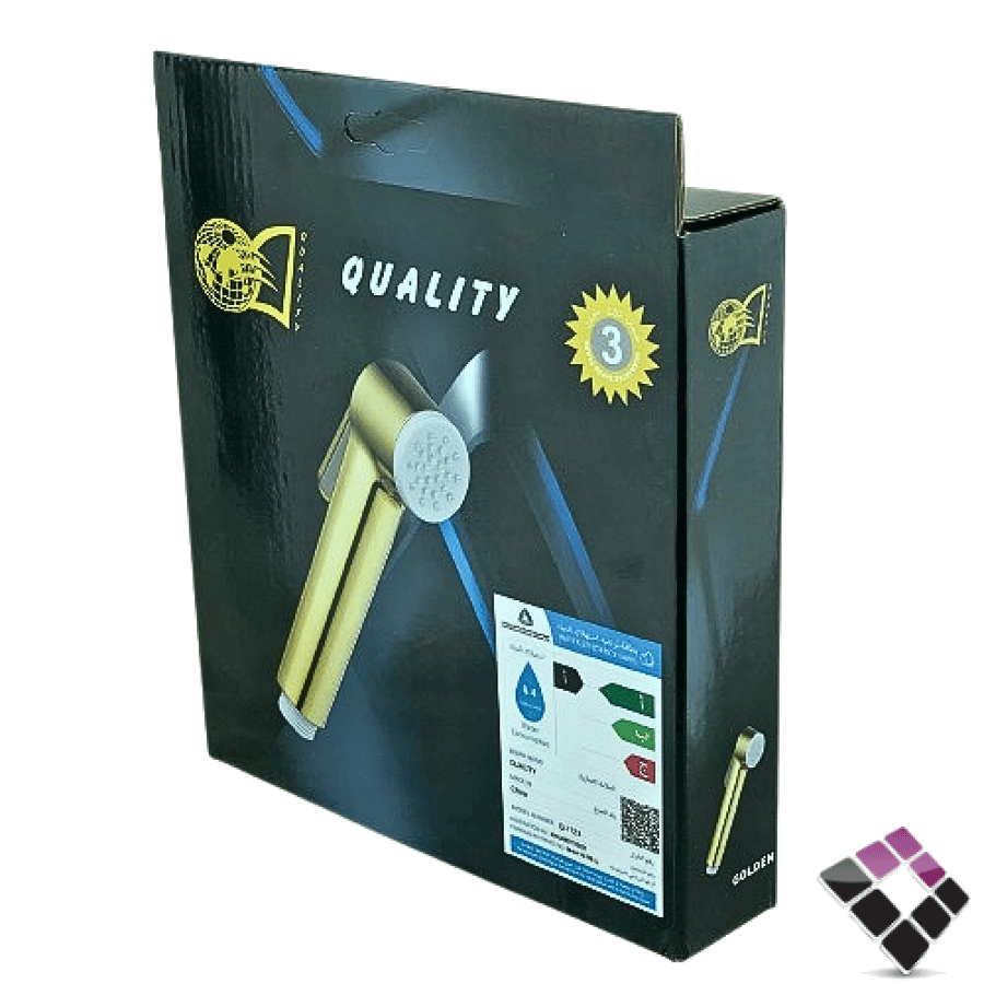Golden showerhead, Qurohi model, German, Tempesta, high-pressure, heavy-duty, Chinese quality, number 7723